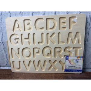 WOODEN Letter Alphabet Tracing Puzzle Preschool Learning School Craft